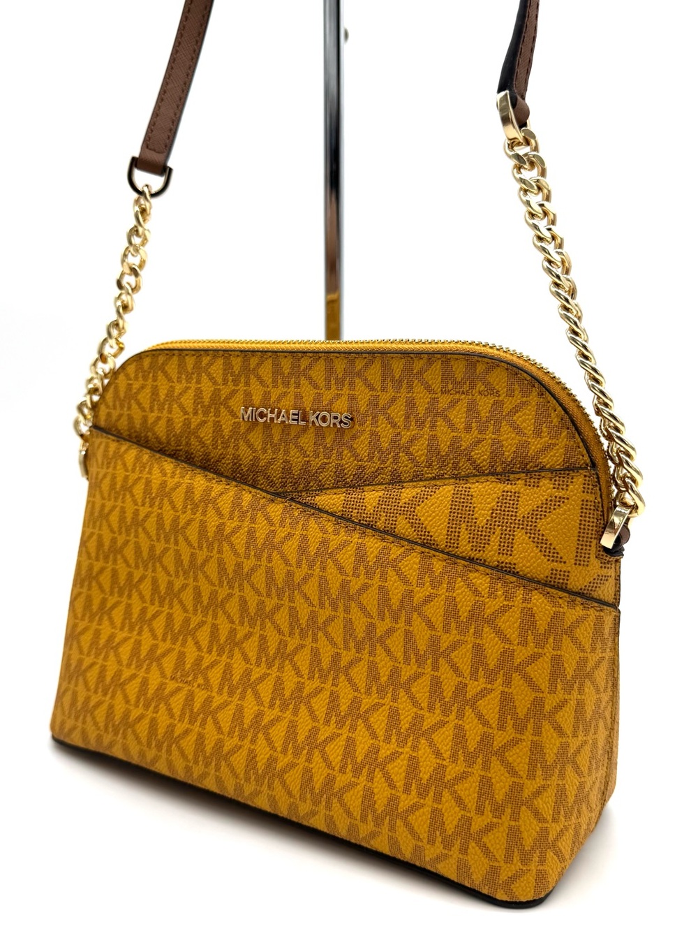 Michael Kors Medium Dome Jet Set Travel Xbody Bag - Marigold Multi